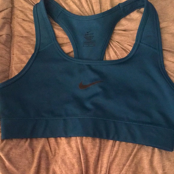 Nike Dri Fit Sports Bra small Turquoise - Picture 2 of 7